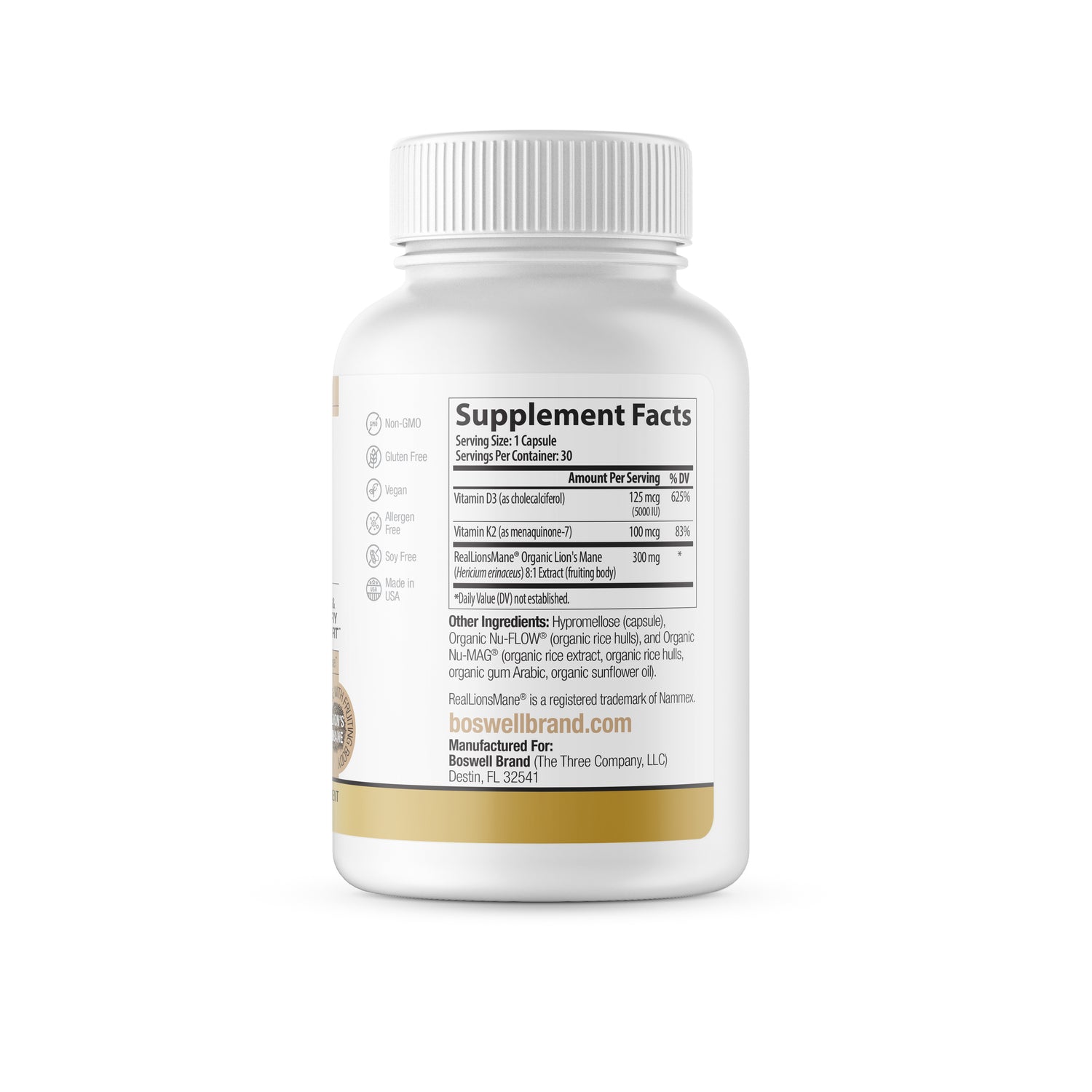 Lion's Mane + Vitamin D3 & K2