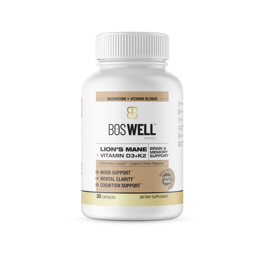 BosWell Lion's Mane + D3 & K2 bottle
